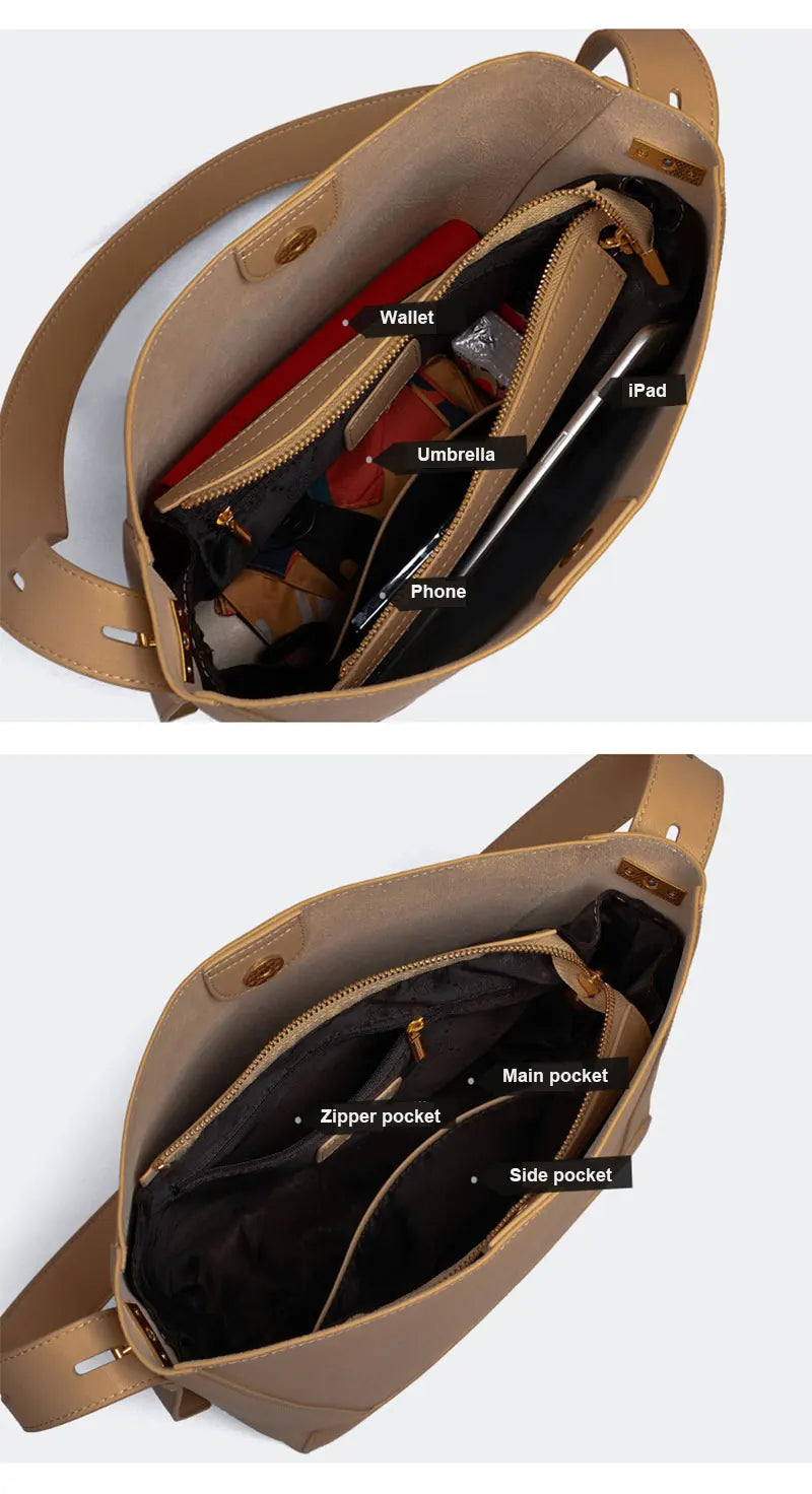 Sac bandoulière en cuir - NOÉLLE