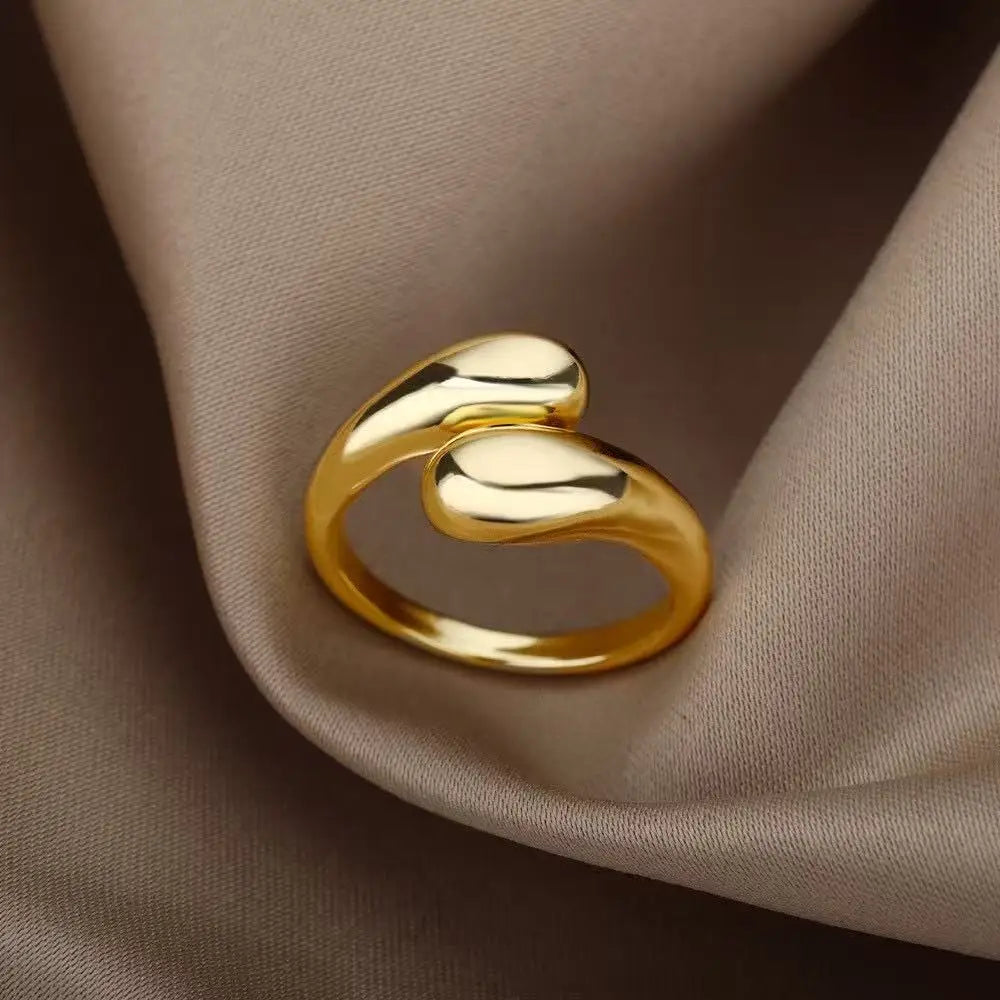 Double Ball Gold Ring - AMARA
