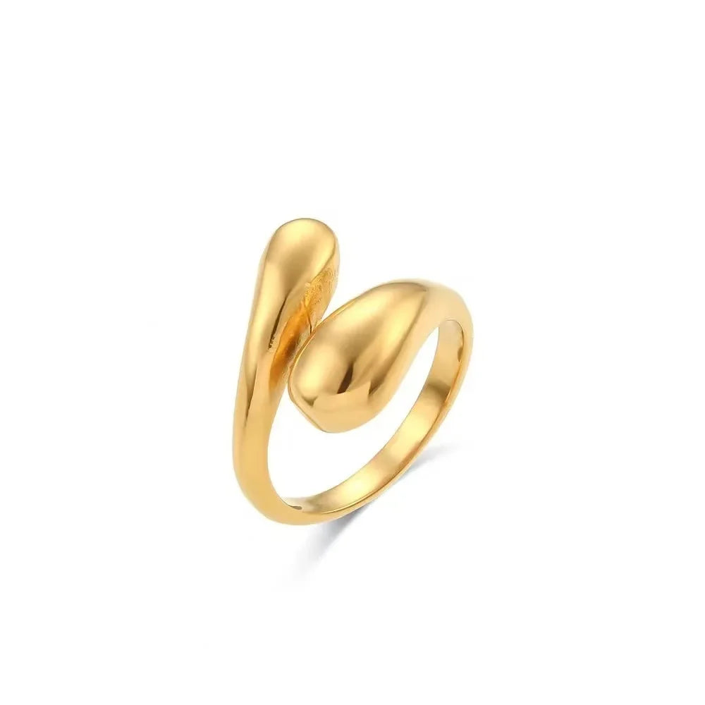 Double Ball Gold Ring - AMARA