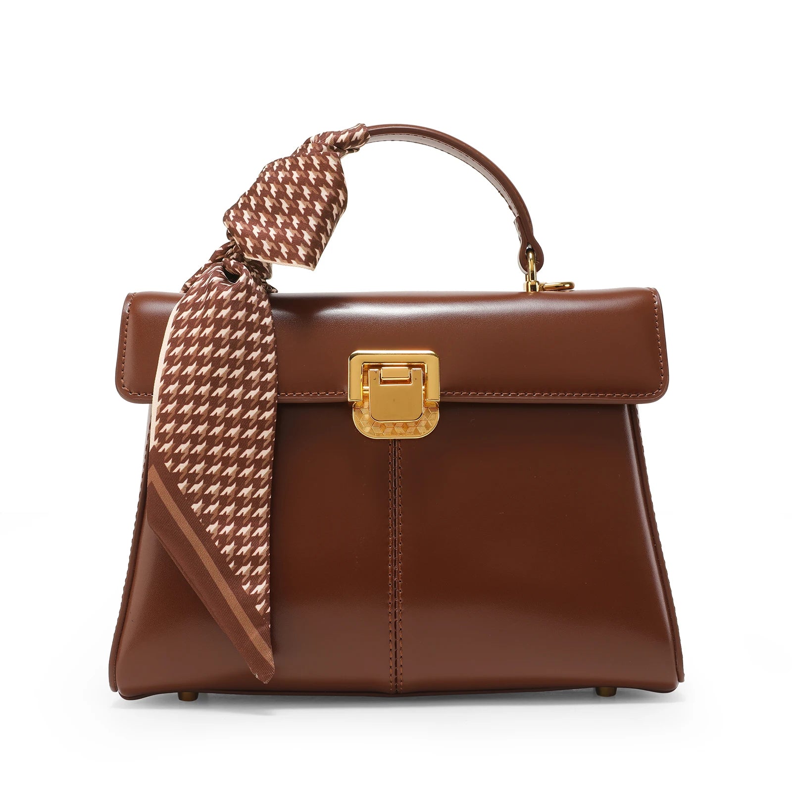 Classic Top-Handle Leather Bag - MARILYN