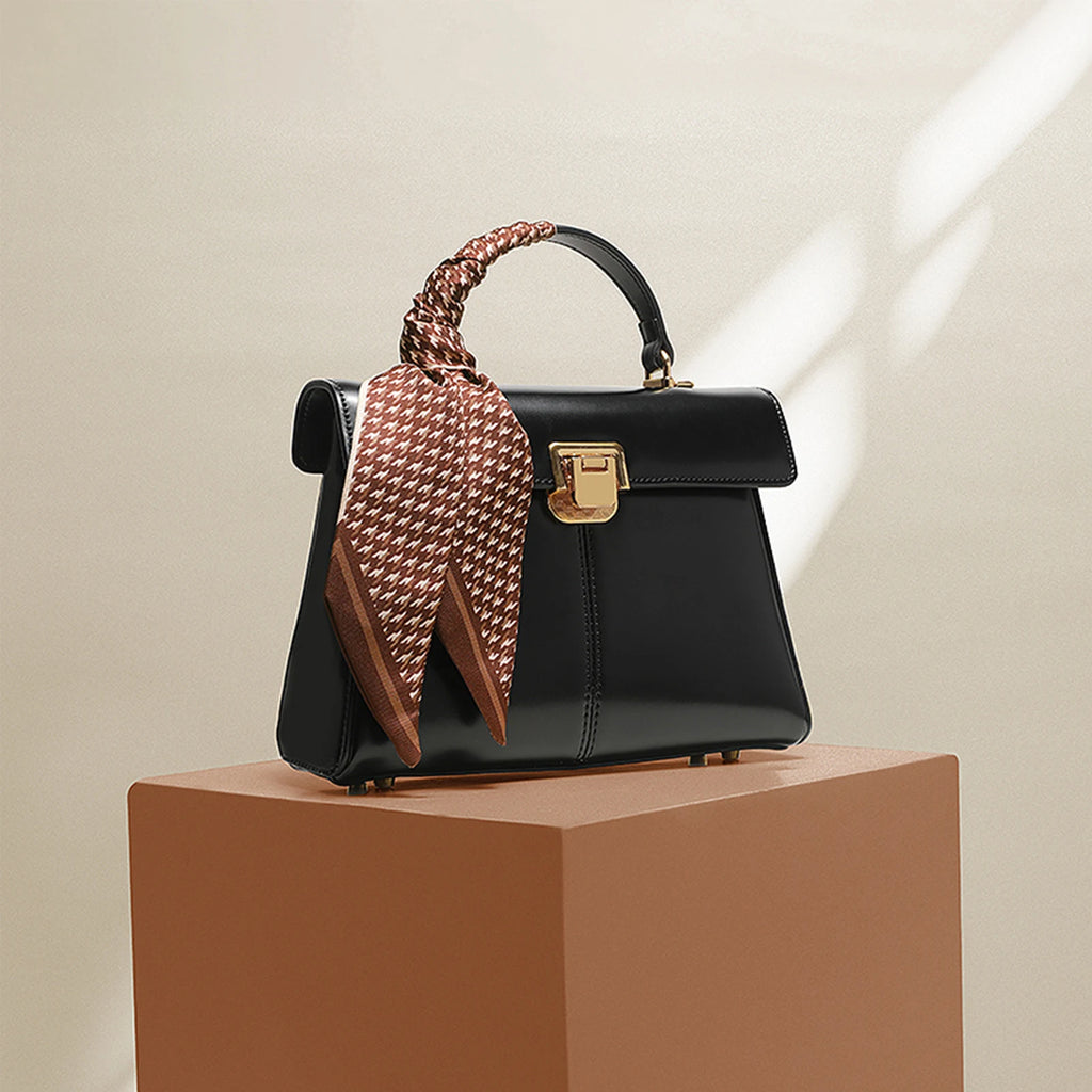 Classic Top-Handle Leather Bag - MARILYN