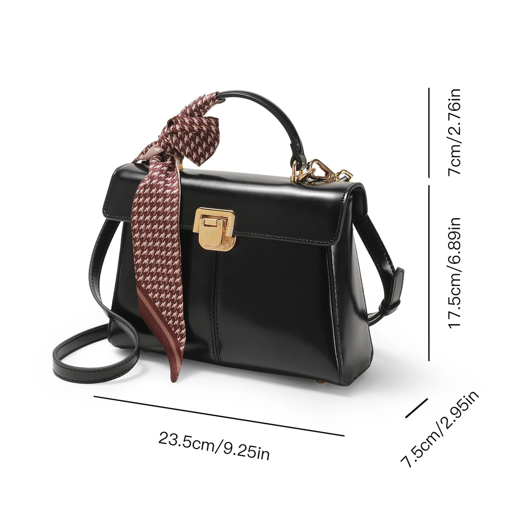 Classic Top-Handle Leather Bag - MARILYN