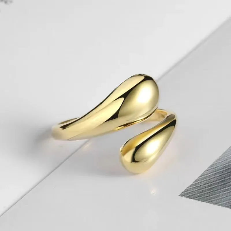Double Ball Gold Ring - AMARA