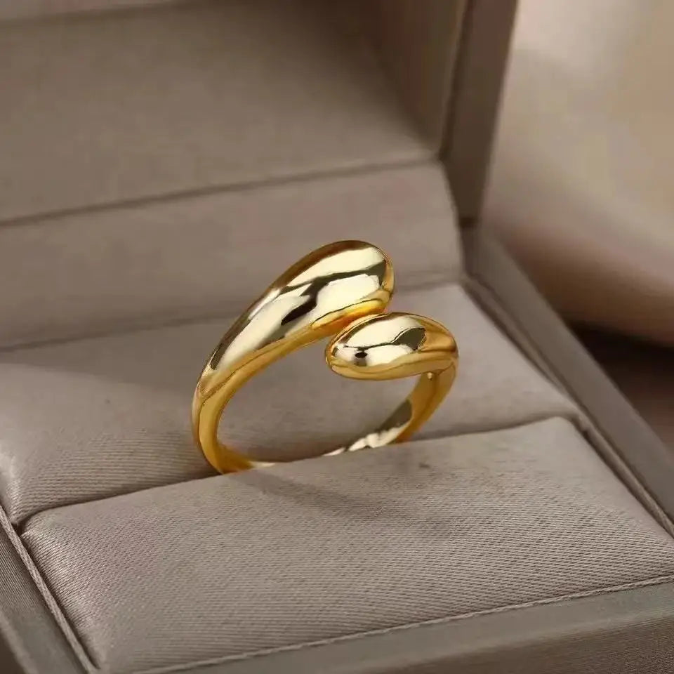 Double Ball Gold Ring - AMARA