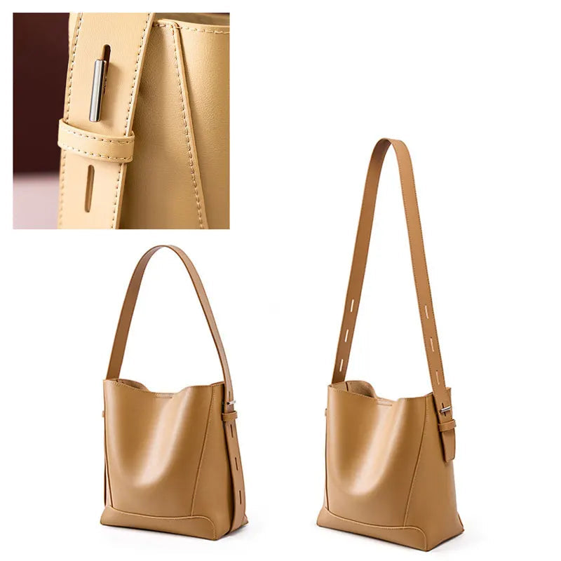 Leather Shoulder Bag - NOÉLLE