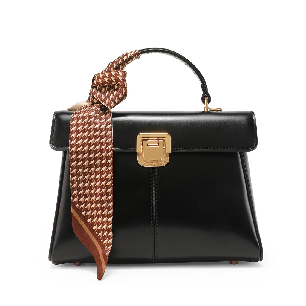Classic Top-Handle Leather Bag - MARILYN